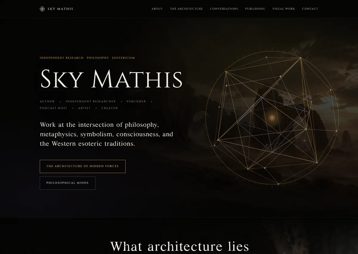 Sky Mathis website preview
